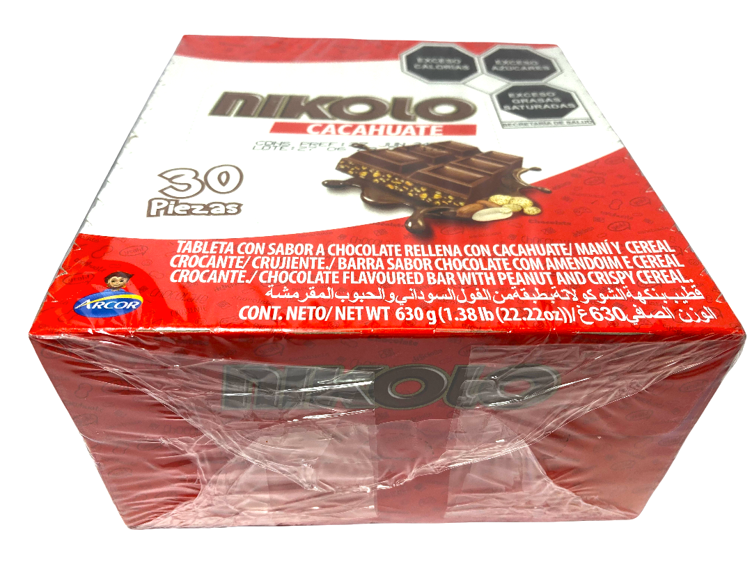 ARCOR NIKOLO FLOW CACAHUATE 16 30 21GR